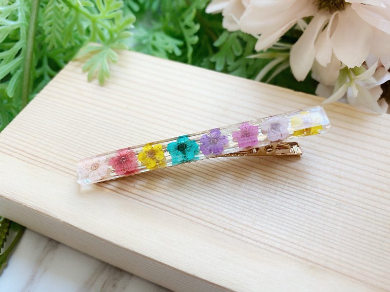 Real flower pressed flower hair clip hairpin barrette - Hair Accessories - Plants & Flowers Multicolor
