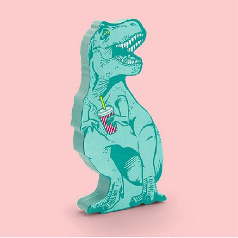 British Mustard Fun Post-it Notes-Tyrannosaurus is also thirsty - Sticky Notes & Notepads - Paper Multicolor
