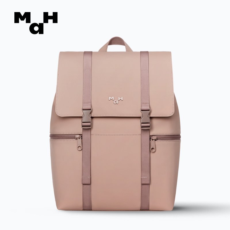 MAH Classic Solid Color Laptop Backpack Women PU Frosted High-end School Bag - กระเป๋าเป้สะพายหลัง - หนังเทียม หลากหลายสี