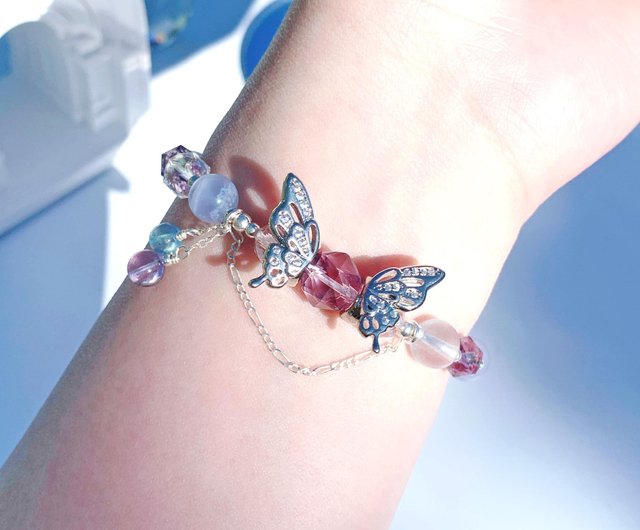 925 Silver Diamond Butterfly popular Bracelet