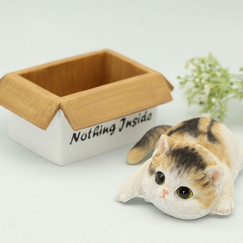 ヘアゴム レジン 大きなポッテリ三毛猫ちゃんとマトリカリア ヘアゴム レジン 大きなポッテリ三毛猫ちゃんとマトリカリア