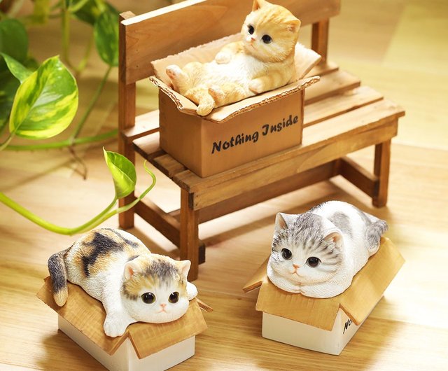 デバリエ ca238m【正規品】猫の置物 三毛猫 小物入れ レジン製