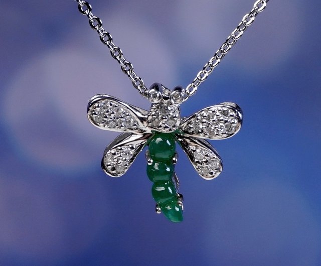 Jade deals dragonfly necklace