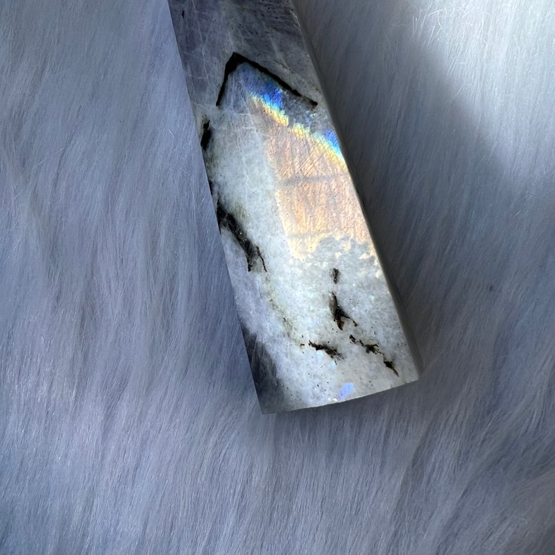 紫光拉長石柱 | 水晶 | 水晶柱 | 水晶擺件 - 擺飾/家飾品 - 水晶 灰色
