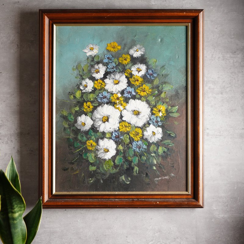 Oil painting on canvas of a colourful bouquet - Posters - Pigment Multicolor