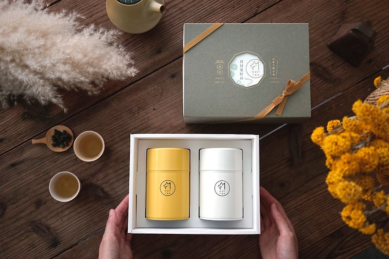 Moon Gate Gift Set | 2 Canisters Tea Gift - Tea - Fresh Ingredients 