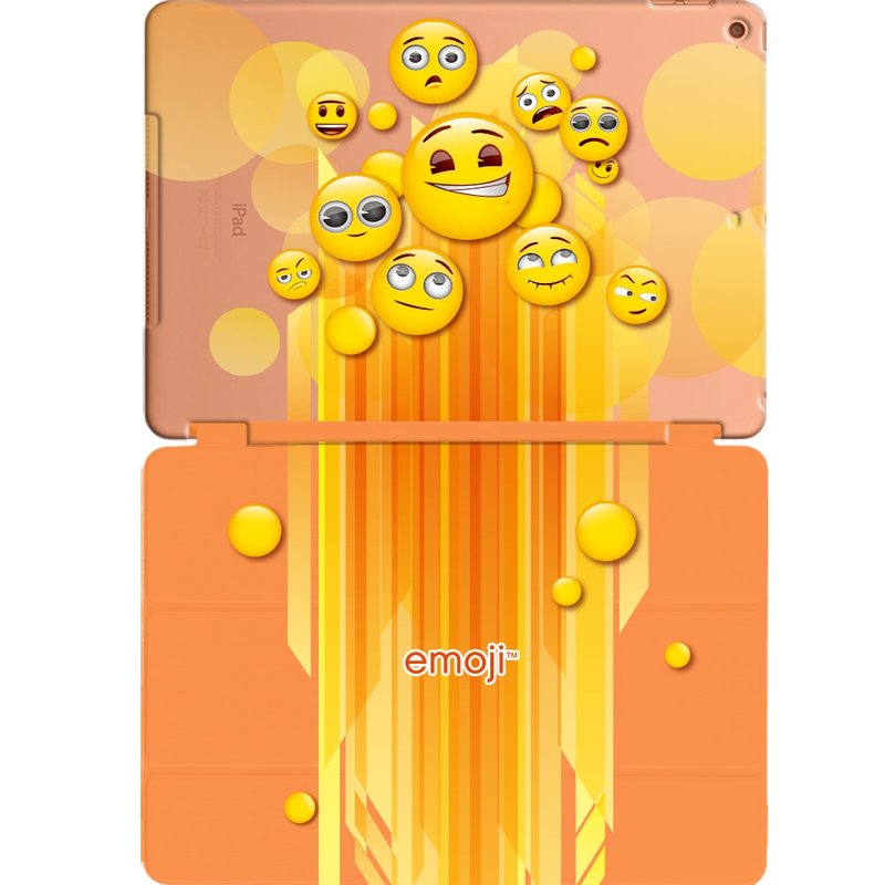 emoji表情符號授權-ipad保護殼(橘),em02