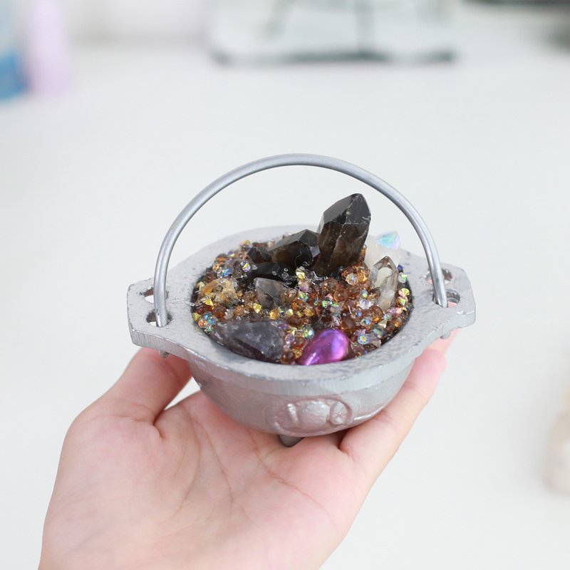 奧根三相女神能量鍋 ~ 茶晶 - 擺飾/家飾品 - 水晶 銀色