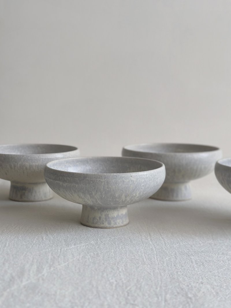 蘗石 高腳丸缽 - 碗 - 陶 