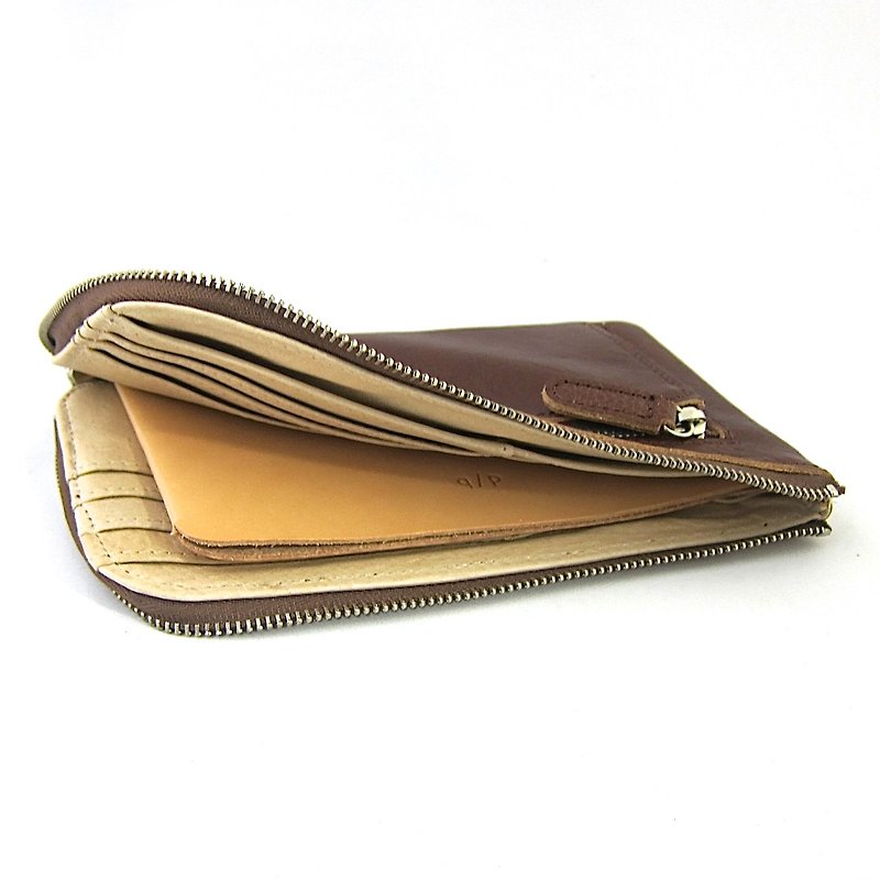真皮 長短皮夾/錢包 咖啡色 - Long Wallet, Long Wallet, Passbook, Passport, Men's, Women's, L-shaped Genuine Leather, Italian Leather