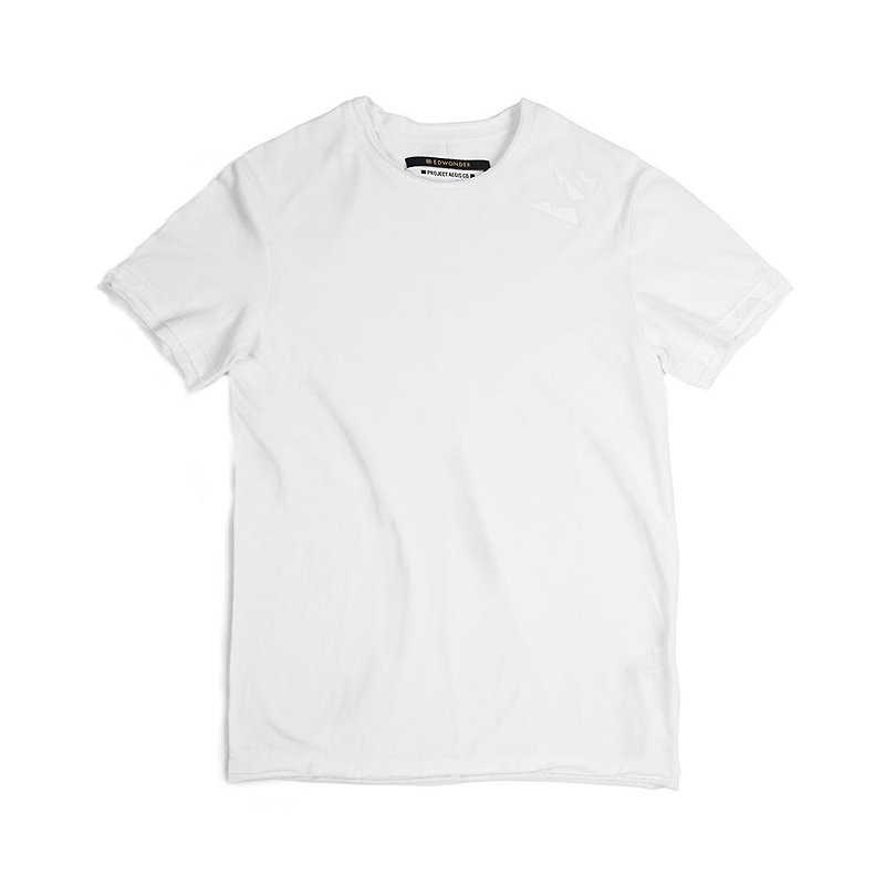 ジオメトリW3ワンダーTシャツ（ホワイト） - Tシャツ メンズ - コットン・麻 ホワイト