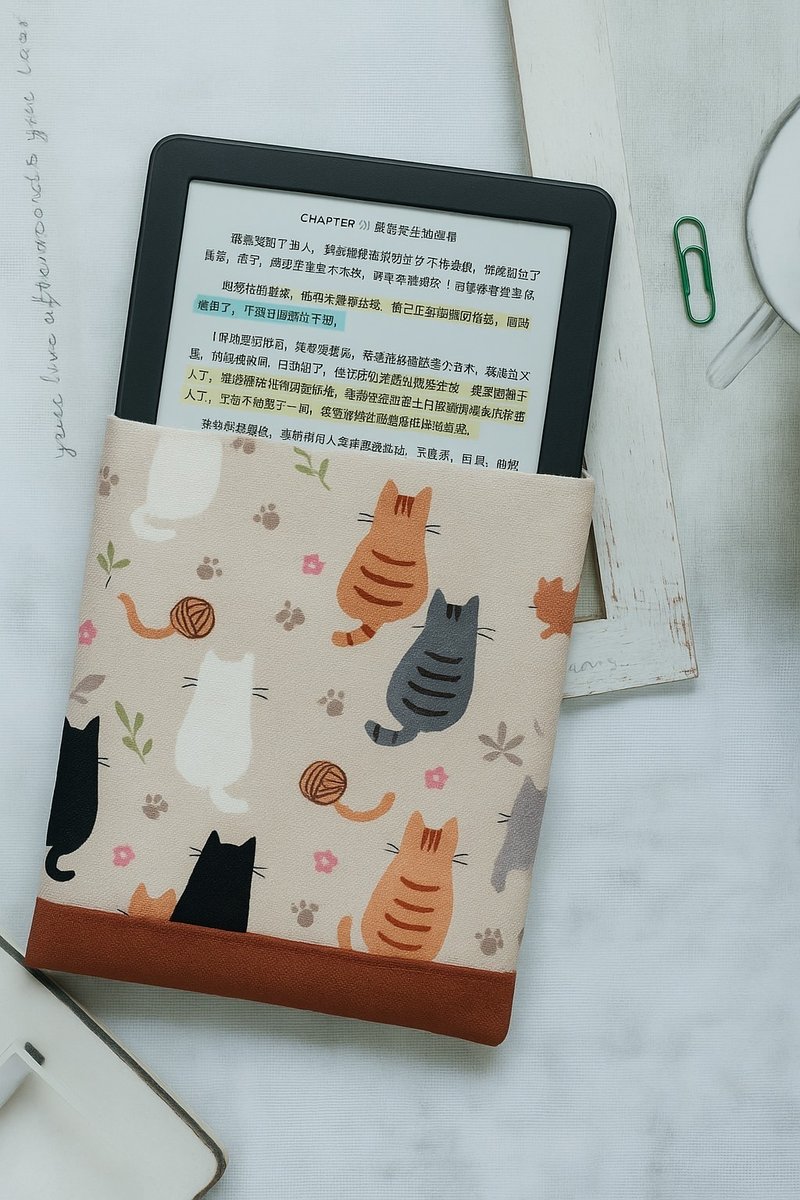 貓咪大集合 電子書保護套/電子書平板套 - 電腦包/筆電包 - 棉．麻 