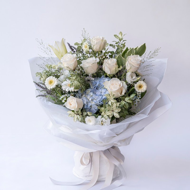 朵朵 - 花束 - 乾燥花/永生花 - 植物．花 白色