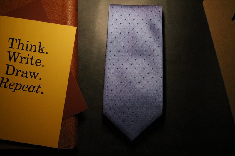 淺紫色小碎花領帶商務男正裝necktie - 領帶/領帶夾 - 絲．絹 紫色
