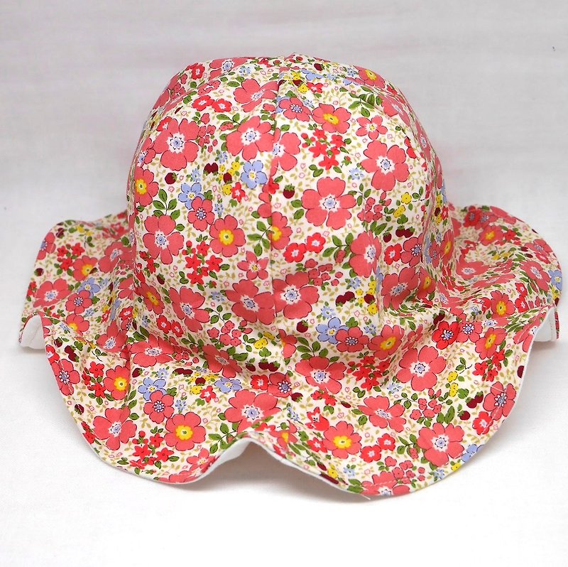 Tulip hat / pink flower - หมวกเด็ก - ผ้าฝ้าย/ผ้าลินิน สึชมพู