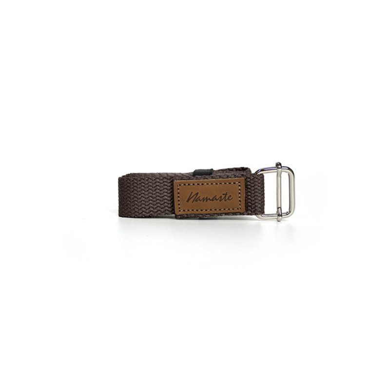 【NAMASTE】Iyengar Yoga Strap 艾揚格瑜珈繩(寬2.54cm) - 棕色 - 運動/健身器材 - 棉．麻 咖啡色