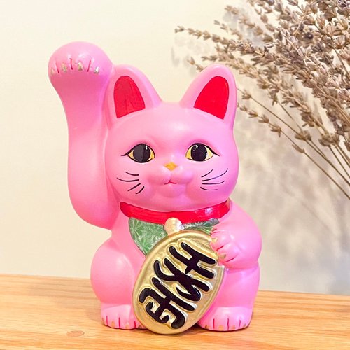 開運　招き猫　左手上げ　貯金箱　特大　常滑焼 常滑焼 招き猫 8号小判黒猫貯金箱 右手上げ (143-52-86) 愛知県