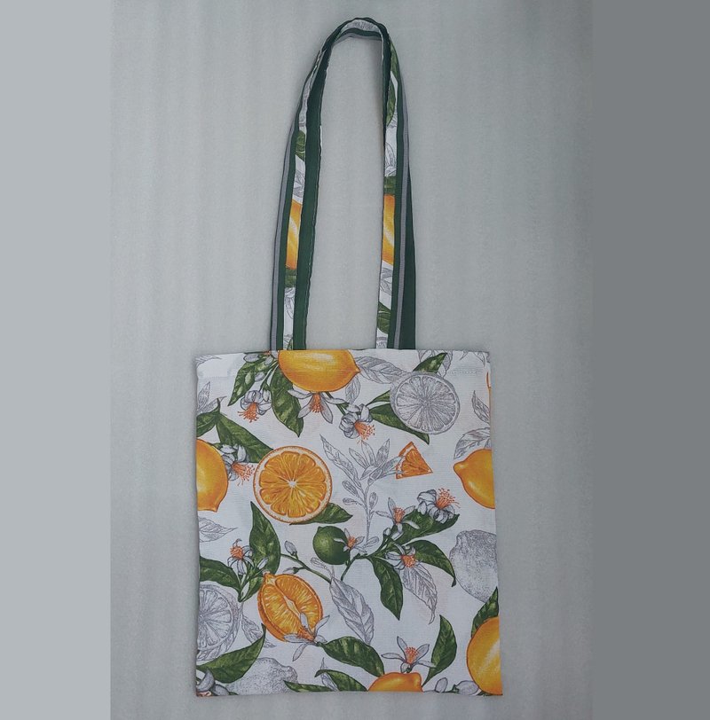 Strong reusable beige tote bag, eco friendly, cotton canvas bag - 手提包/手提袋 - 棉．麻 白色