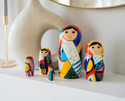 お値下げ歓迎 マトリョーシカ 木製 多色 入れ子人形 Amazon.co.jp: 入れ子人形 マトリョーシカ マトリョーシカ人形