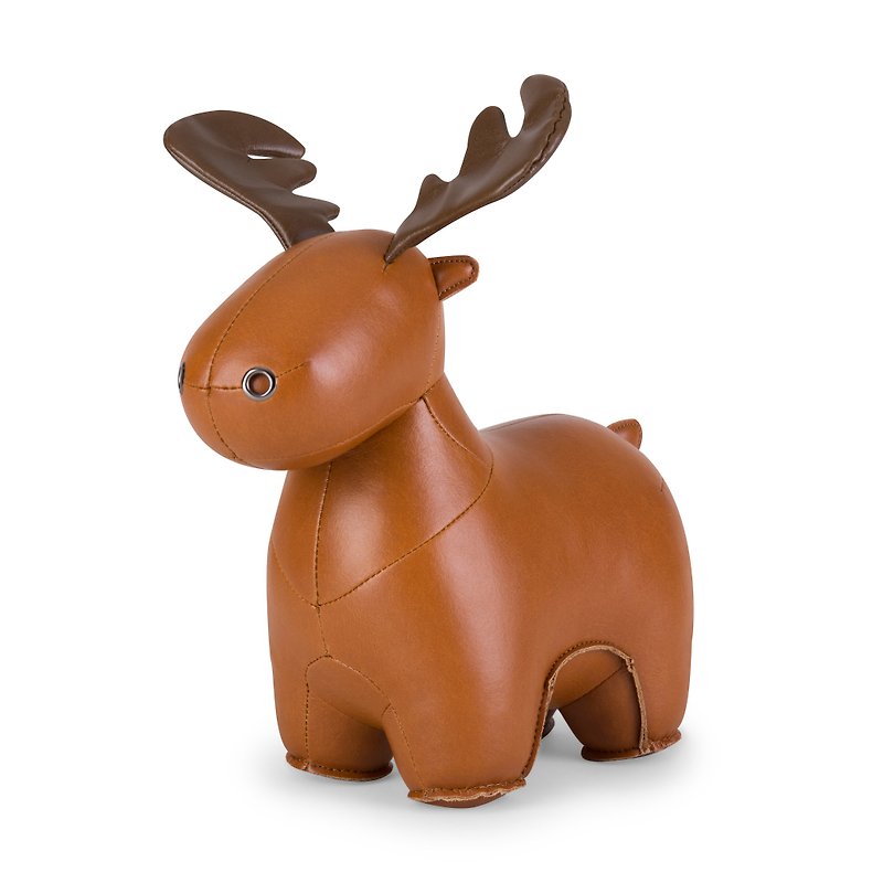 [在庫がなくなり次第終了]Zuny-MooseRudo Elk Animal Bookends - 置物 - 合皮 多色