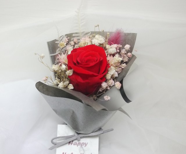 毎日の支出永遠のバラの小さな花束 先生の日ギフト バレンタインデー 誕生日プレゼント 記念日 ショップ Flowerforeveryday 置物 Pinkoi