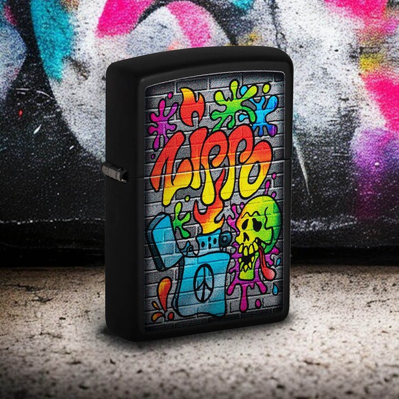 [ZIPPO official flagship store] Street Art Windproof Lighter 49605 - Other - Copper & Brass Multicolor