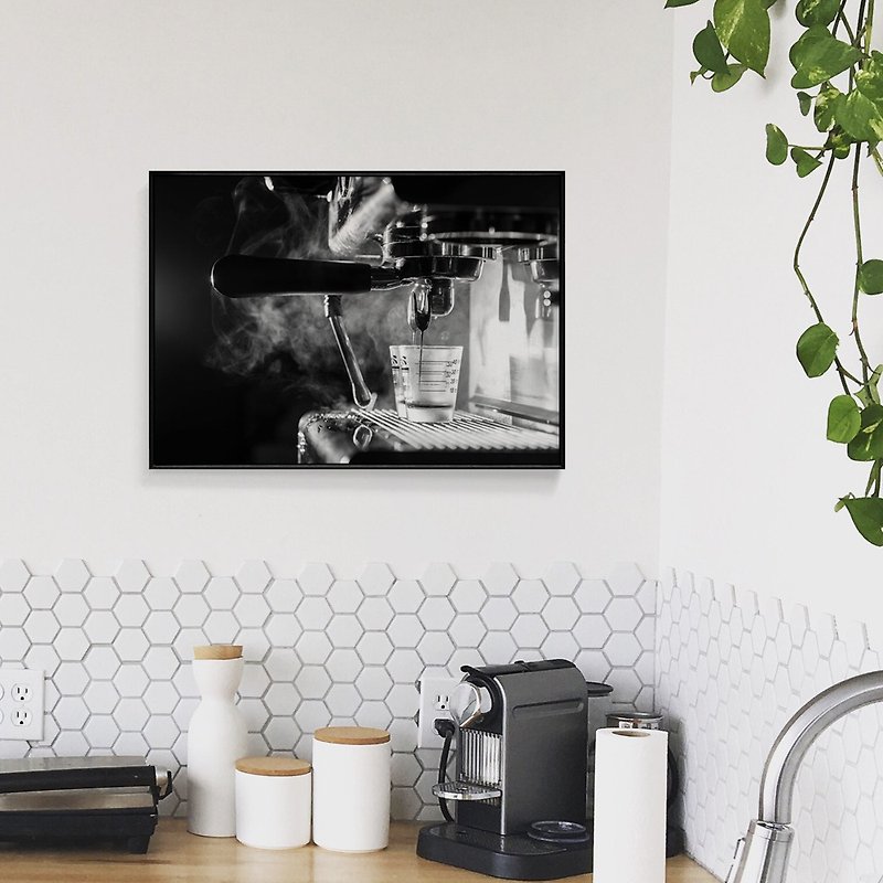 Extraction-Coffee Photography, Wall Decor, Black and White Coffee Print - โปสเตอร์ - วัสดุอื่นๆ หลากหลายสี