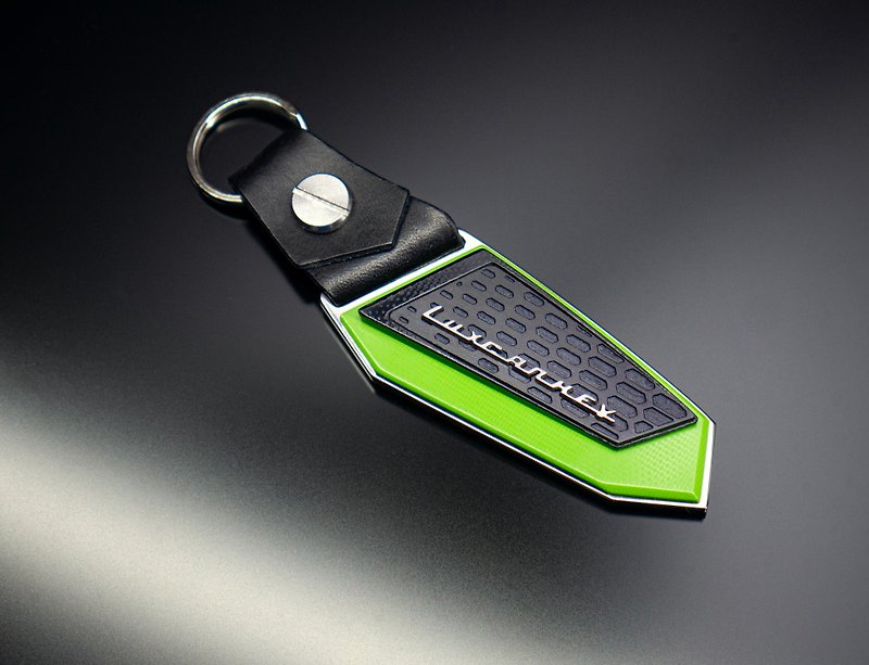 Lamborghini keychain, Urus, Aventador, SVJ, Present, Titanium keychain, Leather - ที่ห้อยกุญแจ - วัสดุอื่นๆ สีเขียว