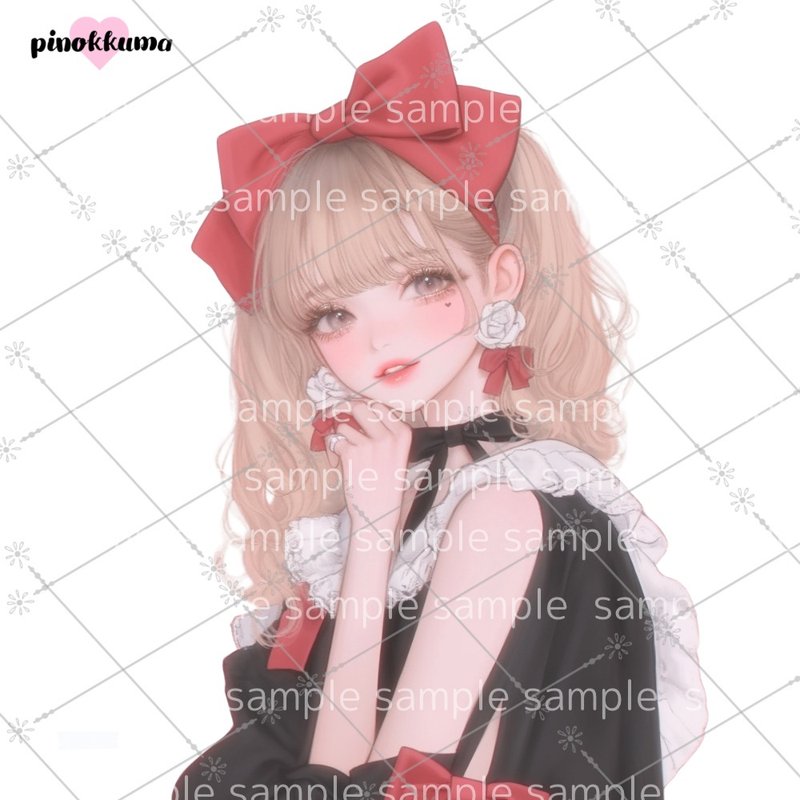 pinokkumashop   人物ステッカー　 女の子ステッカー コラージュ素材 - 貼紙 - 紙 多色