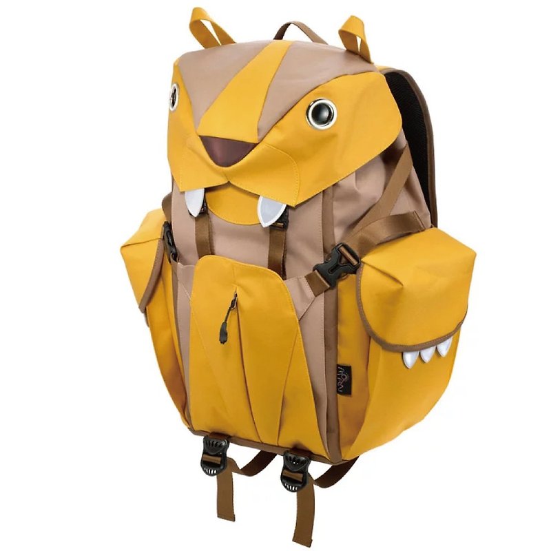 Morn Creations Genuine Cute Tiger Backpack-Yellow (L) (BC-201-MU) - กระเป๋าเป้สะพายหลัง - วัสดุอื่นๆ สีเหลือง