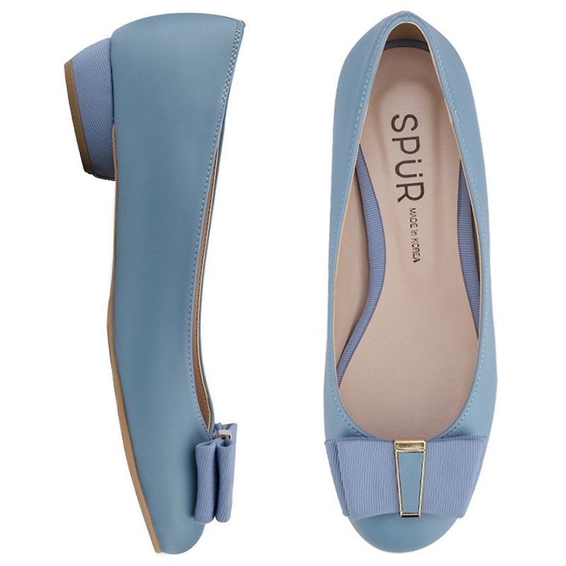SPUR 甜美少女藍色平底鞋 LS7006 SKY BLUE - 女休閒鞋/帆布鞋 - 人造皮革 藍色