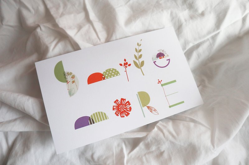 Smile More / Post Card - Cards & Postcards - Paper White