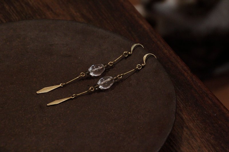 Classic white crystal mermaid earrings - Earrings & Clip-ons - Crystal Transparent