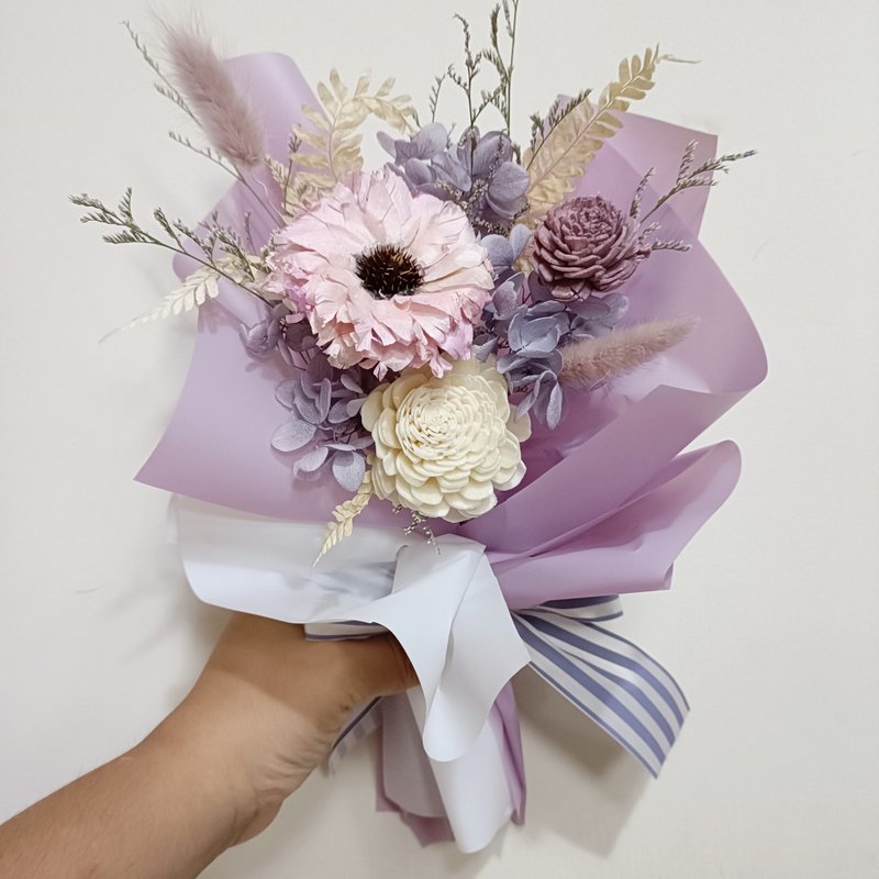 畢業老師禮物花束 索拉乾燥花永生花束開幕店面居家佈置離職退休 - 乾燥花/永生花 - 植物．花 多色