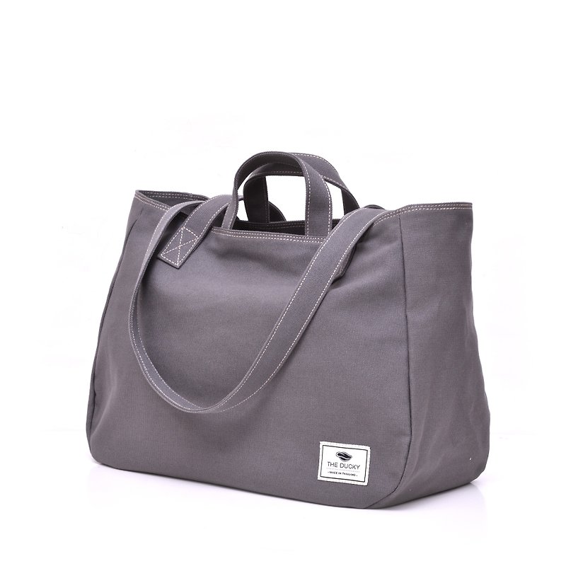 Carry all tote - Gray - Handbags & Totes - Cotton & Hemp Gray