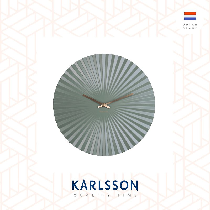 荷蘭Karlsson Wall clock Sensu jungle green森綠色放射設計掛鐘 - 時鐘/鬧鐘 - 其他金屬 綠色