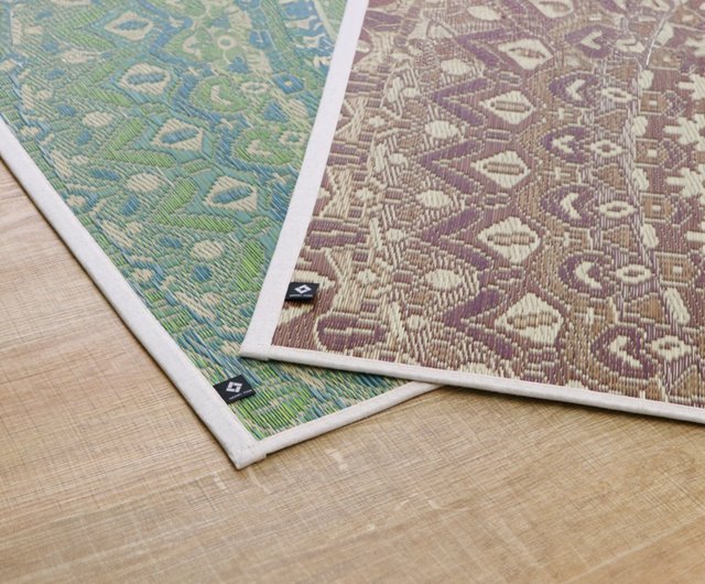 昭和レトロ 縞模様 ボーダー い草 茣蓙 畳 カーペット ラグ