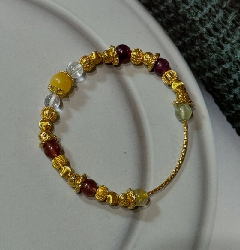 DIY手作水晶純銀手鍊/18K/24K鍍金 - 金工/飾品 - 水晶 