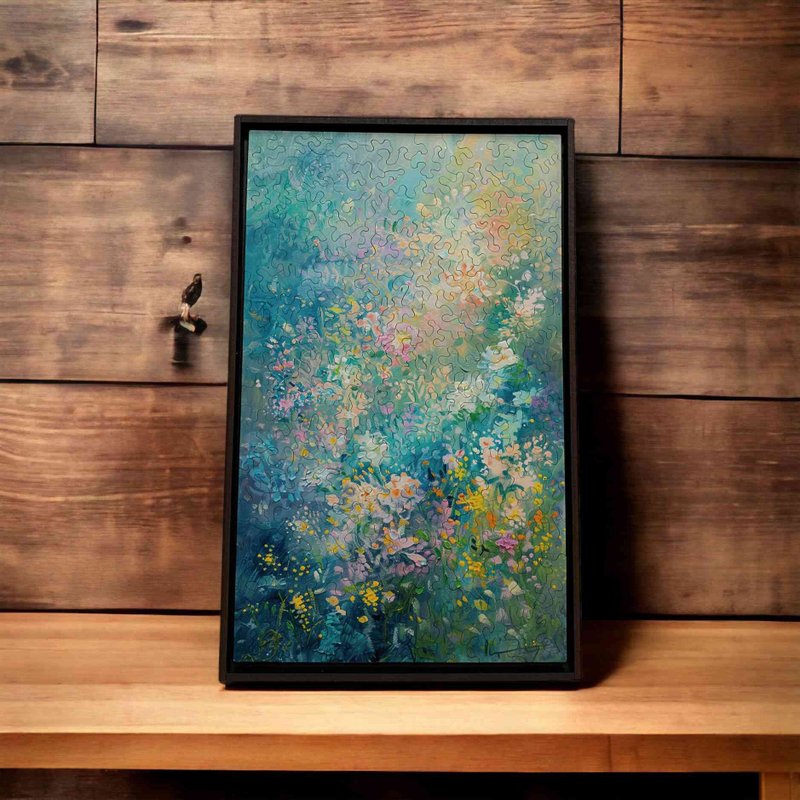 莫待無花-晨曦花影【壁虎拼圖】 - 擺飾/家飾品 - 木頭 綠色