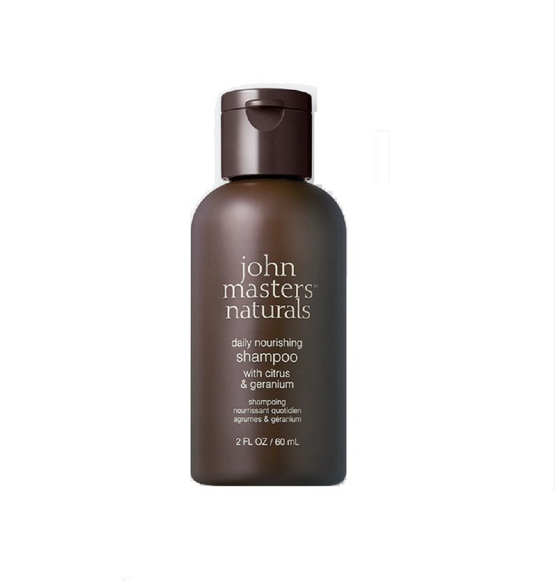 John Masters Naturals Citrus Geranium Shampoo 60ml - แชมพู - สารสกัดไม้ก๊อก สีทอง