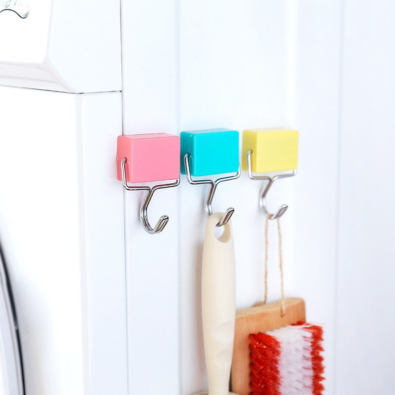 Japanese strong magnets, random colors, refrigerator stickers, magnetic refrigerator hooks, magnetic hooks, nail-free hooks - Hangers & Hooks - Other Metals 
