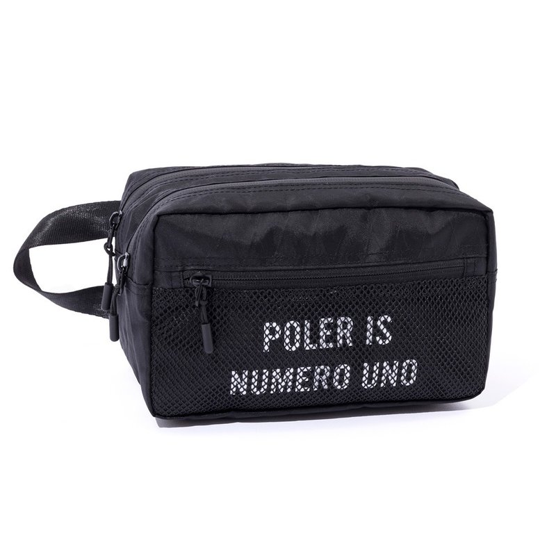 日本限定 POLER X-CLOTH POUCH 收納包 / 黑色 - 側背包/斜背包 - 尼龍 黑色