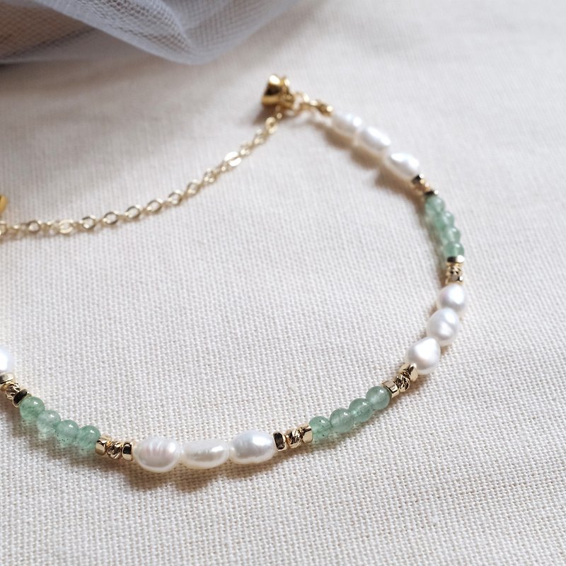 Healing Green Aventurine Pearl Bracelet - Bracelets - Pearl Multicolor