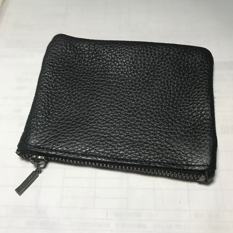 Sienna leather coin purse - กระเป๋าใส่เหรียญ - หนังแท้ สีดำ