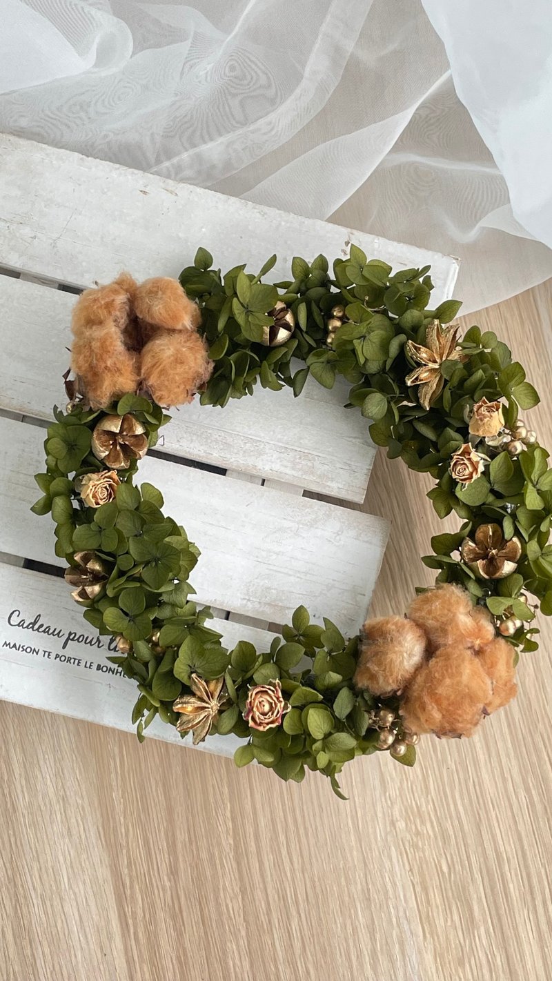 Christmas wreath/Hydrangea wreath/Christmas decorations/Christmas gifts/Christmas decoration/customized - ของวางตกแต่ง - พืช/ดอกไม้ 