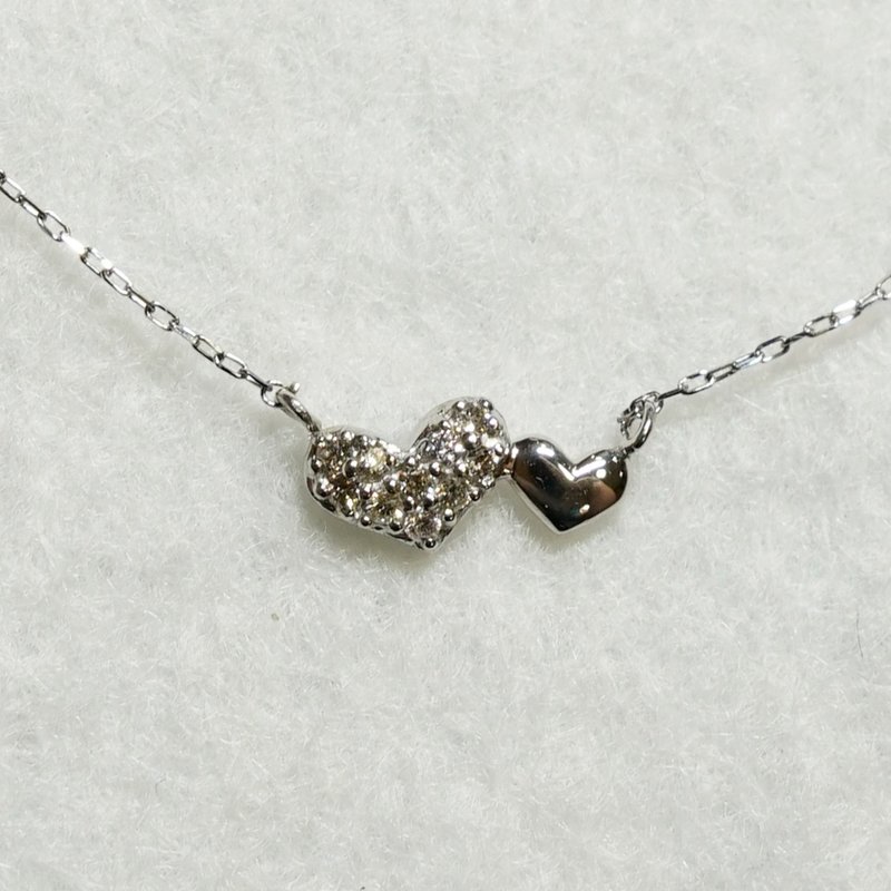 Platinum Diamond Necklace - Necklaces - Other Metals Silver