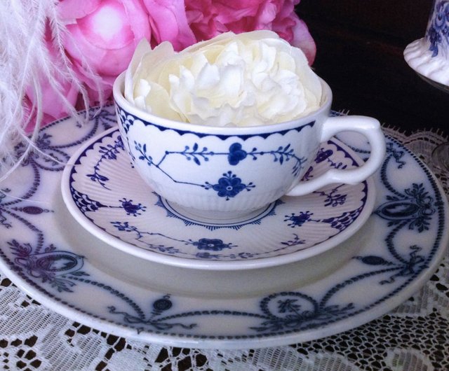 British porcelain Mason's Mason hand-painted blue Tanggrass antique flower  teacup coffee cup two-piece library - Shop Annie's antiques Teapots &  Teacups - Pinkoi