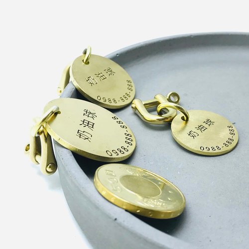 Bronze manual typing pet licensing] [NPB01002 cat. Dog tag pet. Key ring.  Collar. Tag - Shop CHWAN Collars & Leashes - Pinkoi