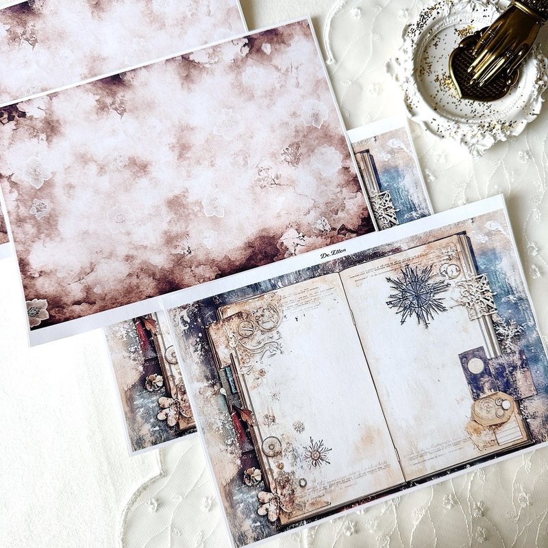 Z178 - Vintage background - 貼紙 - 紙 