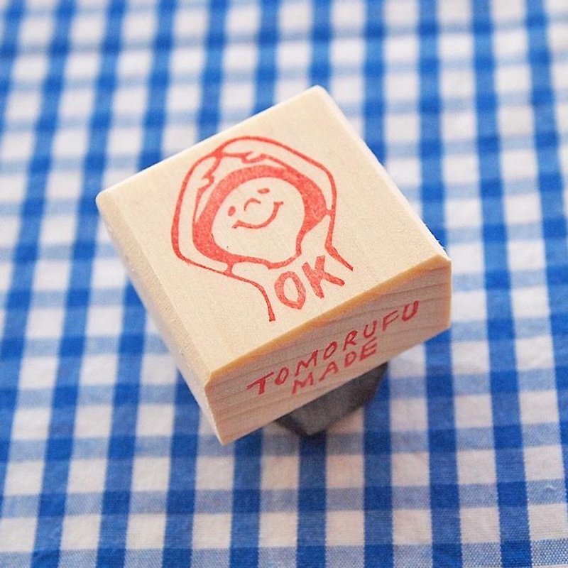 Eraser ginkgo "OK" - Stamps & Stamp Pads - Wood Red